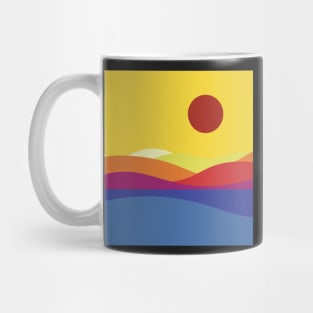 yellow beach pattern Mug